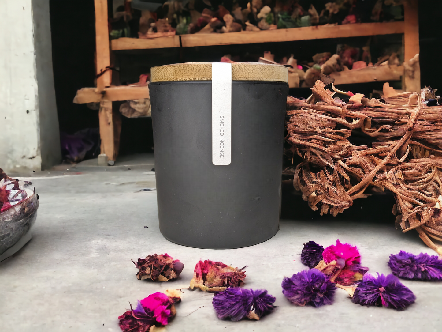 Smoked Incense 8 oz Wood Wick Candle