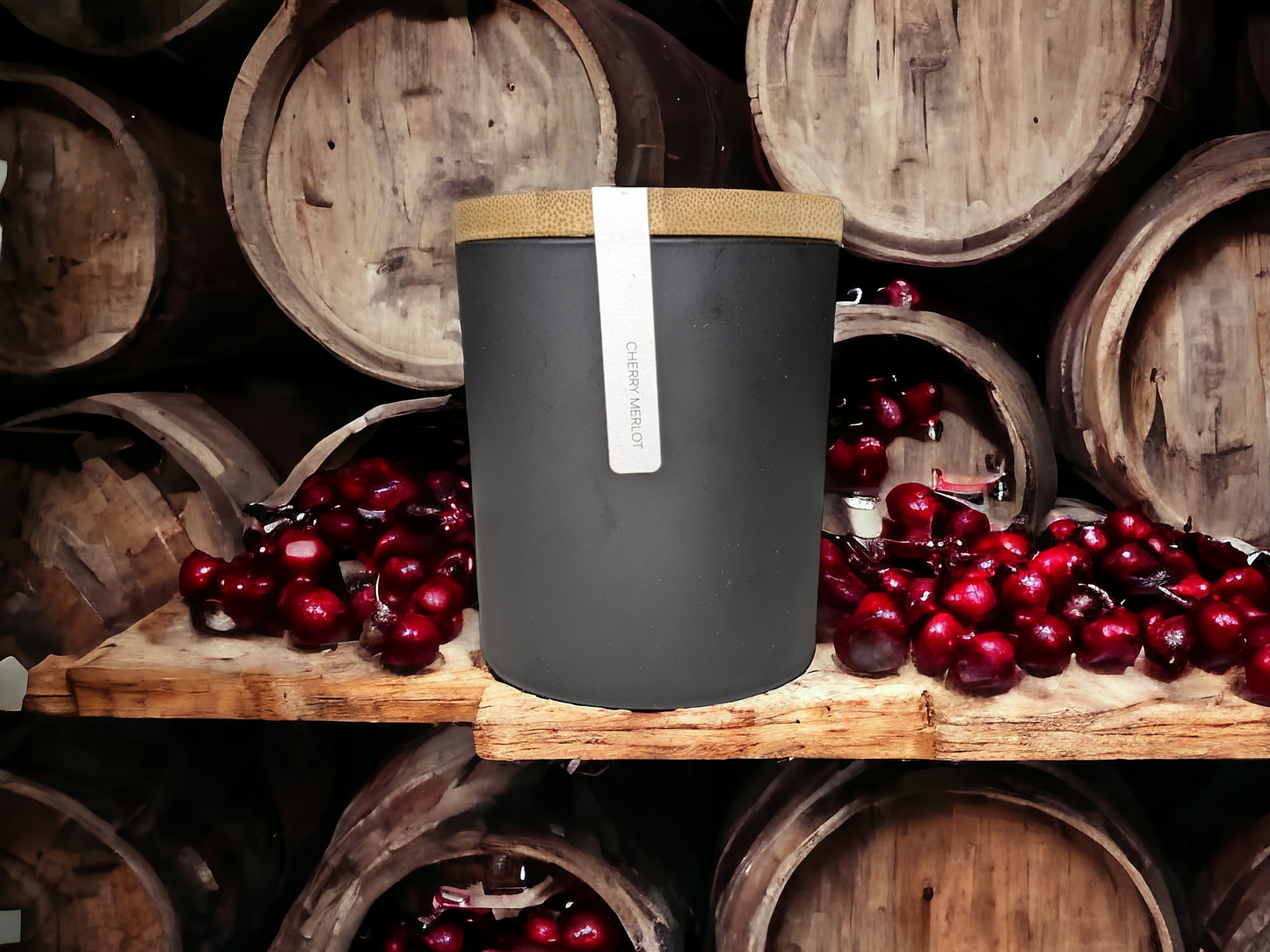 Cherry Merlot 8 oz Wood Wick Candle
